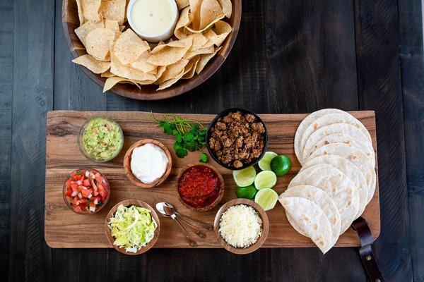 Our Taco Kit with all the fixings.