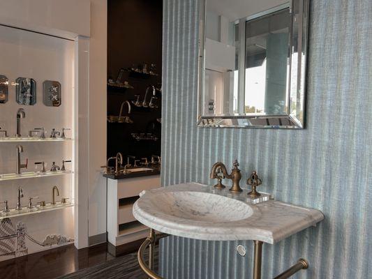 Powder room consoles that make a statement... Come check it out!