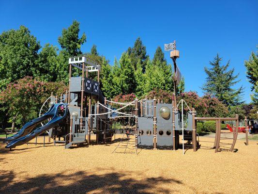 Big playground from the side view