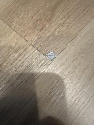 chipped flooring