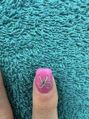 Bow with rhinestone on pink solar powder color Fingernail powder color Pink: 178.