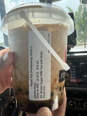 43. Brown Sugar Milk Tea with Boba