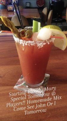 Dangerously delicious Bloody Mary, If you like a little kick it'll be perfect Sunday for you.