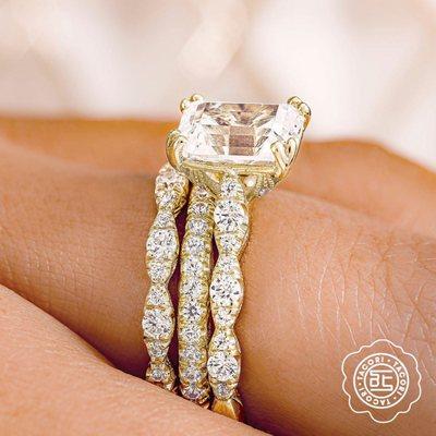 The elegant rich, warm tones of yellow gold complement Tacori styling. See at Marci Jewelry