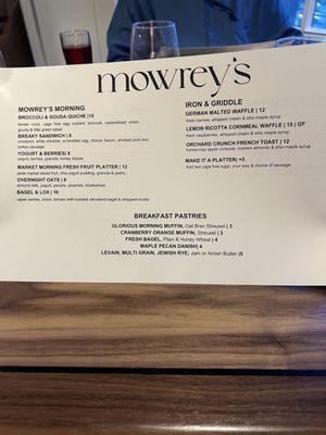 Menu side 1