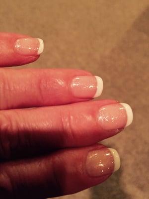 Mani French Shellac & sparkles