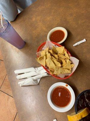 Chips and salsa.