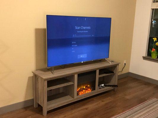 Assembly Smart assembled this fireplace TV stand from Wayfair for a customer in Jacksonville