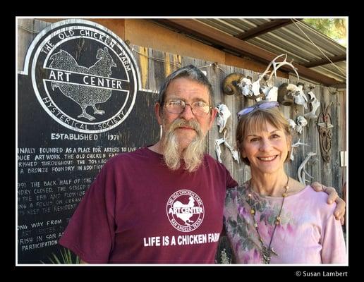 Roger Allen and Pam Bladine in front of the studio