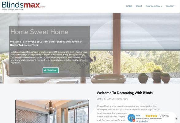 Blinds Max Online Store Website