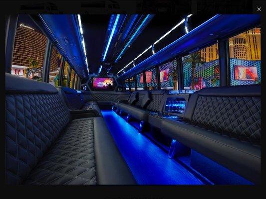 Interior of one of our newest 20 passenger buses!