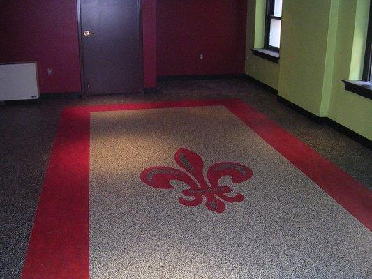 Custom Marmoleum inlay