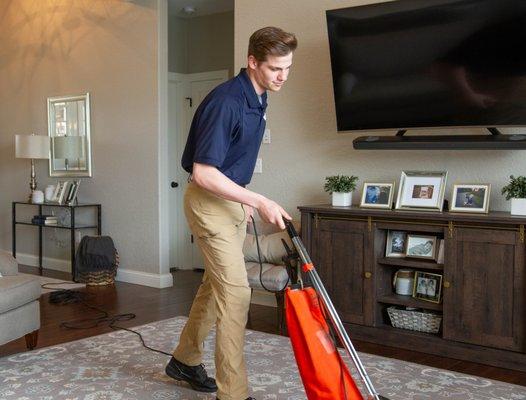 Our technicians vacuum before they clean your carpets