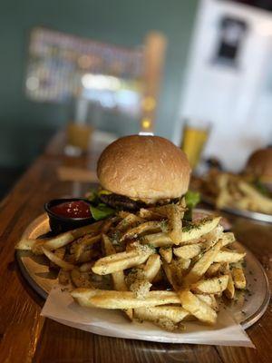 The Balboa Burger and Garlic Fries