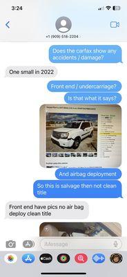 Text exchange with owner