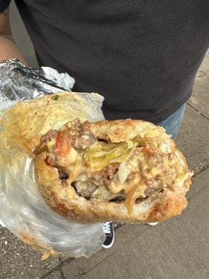 Chopped cheese hero