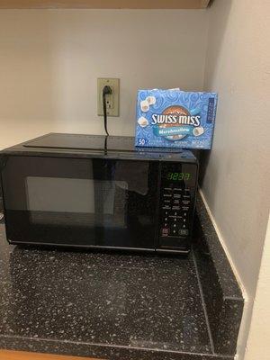 Microwave and hot chocolate