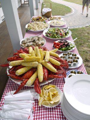 Our more casual clambake buffet