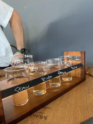 Cider flight 4 for $18