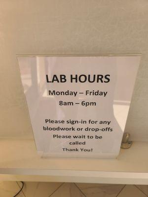 Stay away from Labs at this location..