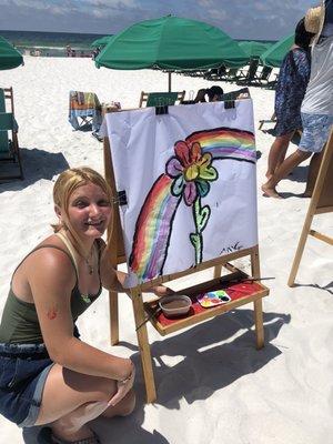 Paint at the beach condo kids event