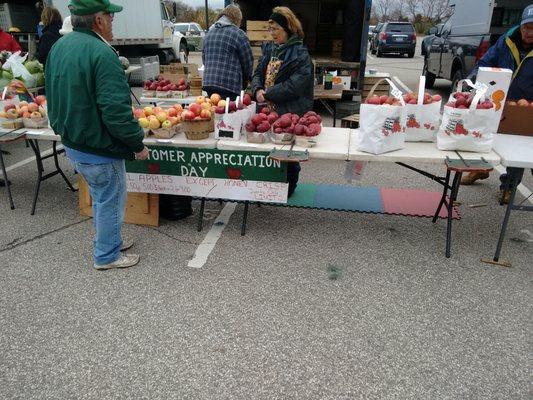 Apples, fresh picked.