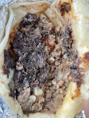 Picadillo Taco with Barbacoa