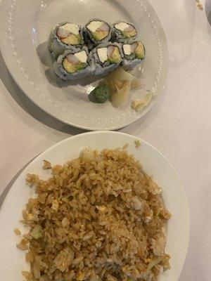 Philadelphia Rolls and Fried Rice