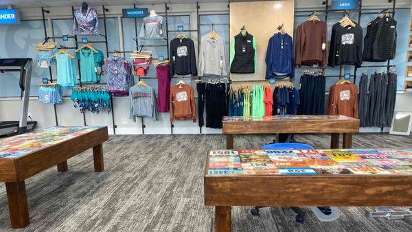 Running apparel for men and women in Martin City's The Running Well Store