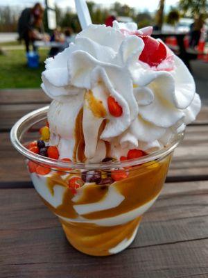 Closing day for the season for ice cream! :-) PB marshmallow sundae.