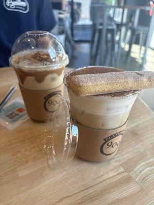 Cookie butter iced latter, tiramisu iced latte