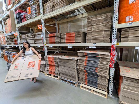 The Home Depot moving boxes. They cost a few dollars per box for the "medium" sized boxes.