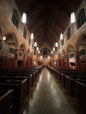 Night photograph of Blessed Sacrament.