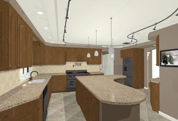 This kitchen is the home of a busy hockey family! They wanted thier new kitchen to be able entertain hockey teams!