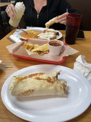 California Burrito Supreme and Taquitos Dorado