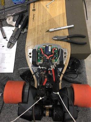 Electric skateboard repair