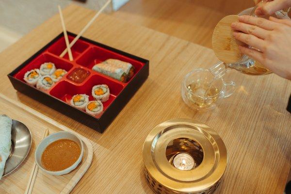 Request sushi for your couple treatments