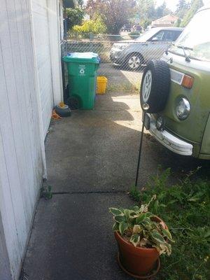 I was unable to access my trash cans.