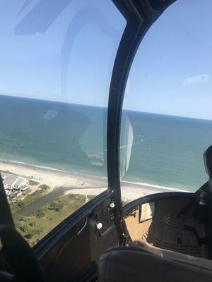 Picture of the landscape outside of the helicopter