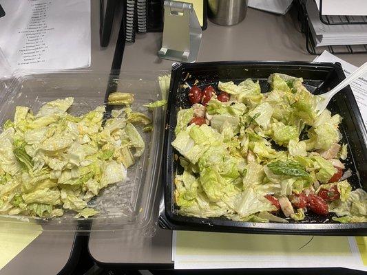 About 35% salad is trash!