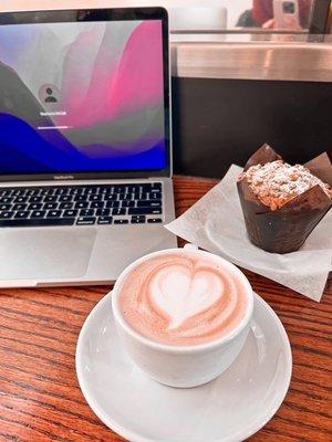 Cappuccino and muffin