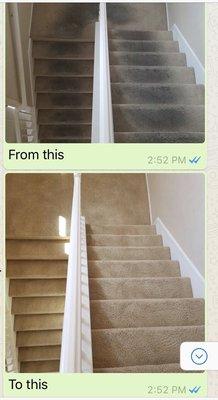 Stairs were grey!  Now are cleaned