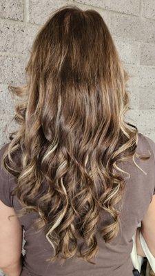 Hair extensions and hair color services