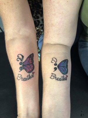 Our "matching" tattoos.