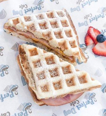 Waffle Ham & Cheese Sandwich