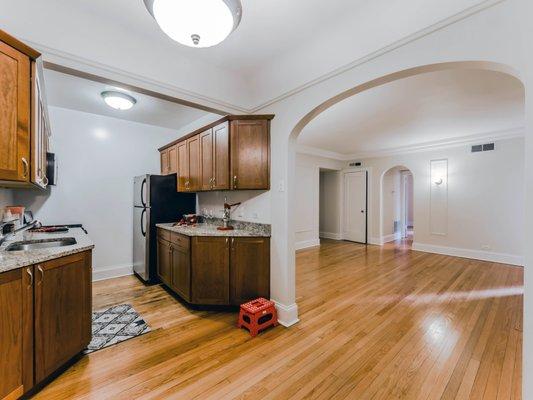 Kitchen, Dining and Living Area