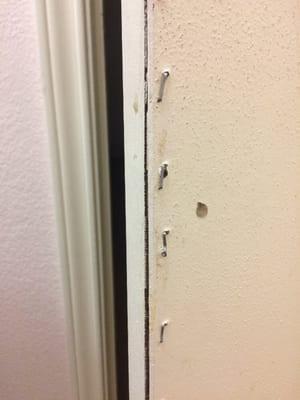 "Repaired" bathroom door