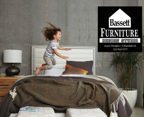 Experience the beauty of Bassett Furniture.  We help you design your perfect comfy spaces.