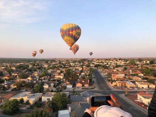 Flying high above Albuquerque NM