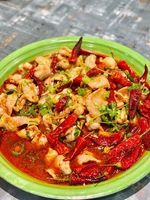 Spicy sliced fish